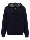 Brunello Cucinelli Dark Blue Cotton Sweatshirt In Blue
