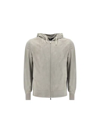 Brunello Cucinelli Hoodie In Grey