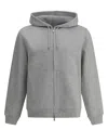 Brunello Cucinelli Jersey Hoodie In Grey