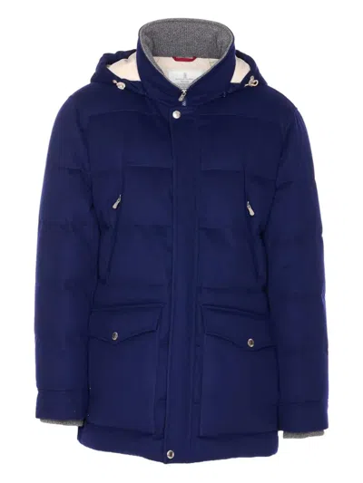 BRUNELLO CUCINELLI HOODIE PADDED JACKET