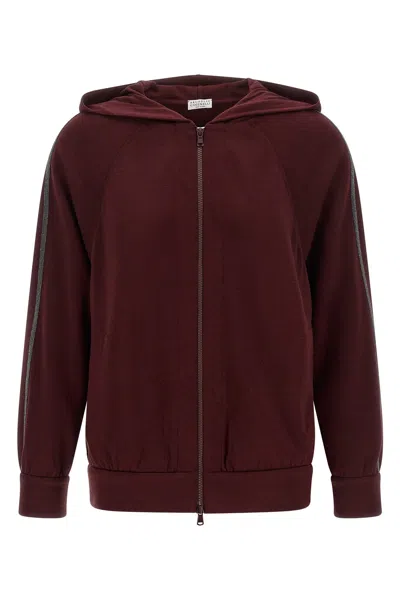 Brunello Cucinelli Hoodie In Red