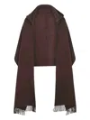 Brunello Cucinelli Women Wool And Cashmere Hooded Scarf In Brown