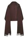 Brunello Cucinelli Wool Scarf With Hood Accessories In Brown