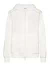 Brunello Cucinelli Cardigan Sweatshirt In White