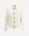 Brunello Cucinelli Hopsack Jacket Long Sleeves Patch Pockets In White