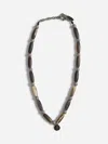 Brunello Cucinelli Horn Necklace With Silver Beads