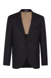 Brunello Cucinelli Houndstooth Blazer In Anthracite
