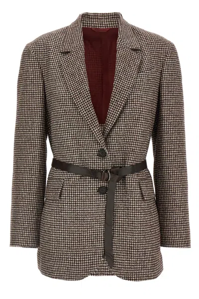 BRUNELLO CUCINELLI HOUNDSTOOTH BLAZER