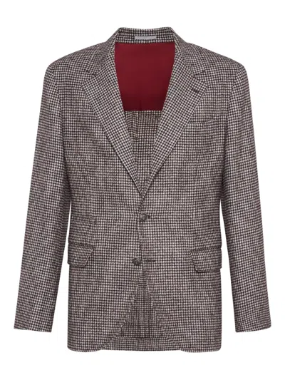 BRUNELLO CUCINELLI HOUNDSTOOTH BLAZER