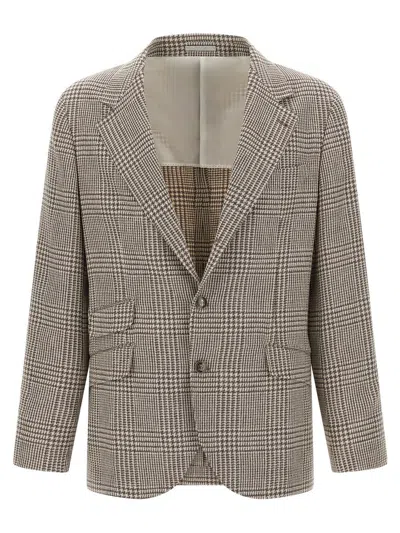 BRUNELLO CUCINELLI BRUNELLO CUCINELLI HOUNDSTOOTH BLAZER