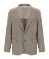 Brunello Cucinelli Houndstooth Check Single-breasted Blazer In Multi