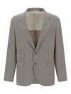 Brunello Cucinelli Houndstooth Blazer In Multi