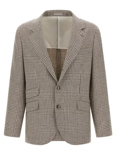 BRUNELLO CUCINELLI HOUNDSTOOTH BLAZER
