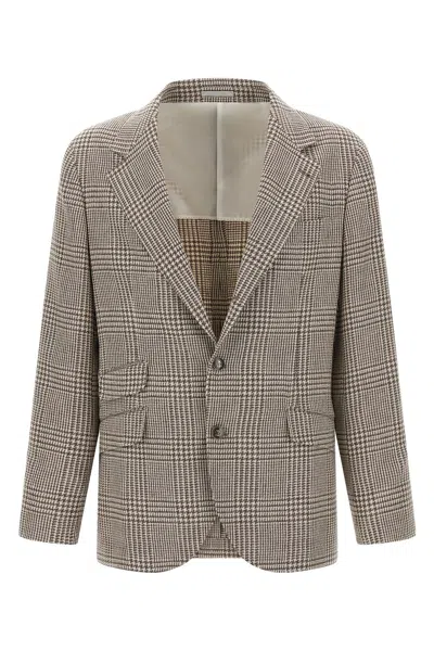 BRUNELLO CUCINELLI HOUNDSTOOTH BLAZER