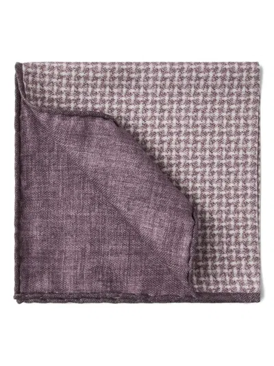 BRUNELLO CUCINELLI HOUNDSTOOTH-PATTERN POCKET SQUARE