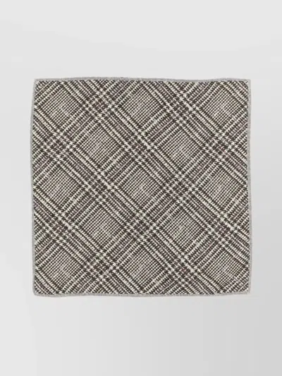 Brunello Cucinelli Houndstooth Pattern Reversible Pocket Clutch