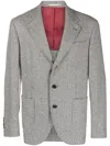 Brunello Cucinelli Houndstooth-pattern Virgin Wool-blend Suit In Animal Print