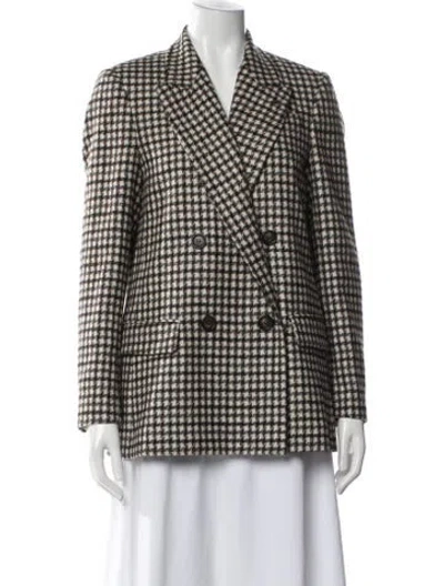 Pre-owned Brunello Cucinelli Houndstooth Print Blazer In Neutral