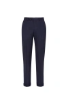Brunello Cucinelli Straight-leg Pleated Wool-flannel Trousers In Blue