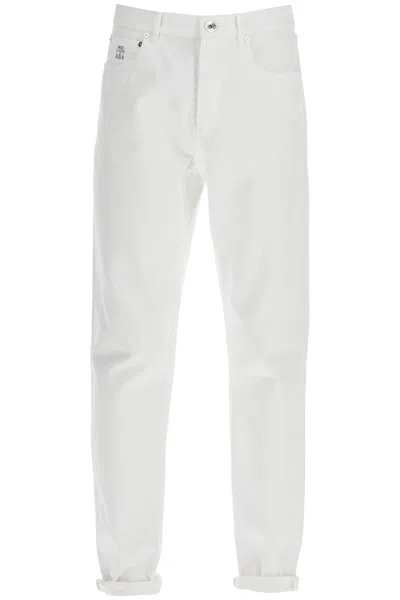 Brunello Cucinelli Iconic Fit Denim Jeans In White