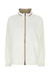 Brunello Cucinelli White Polyester Blend Raincoat In White
