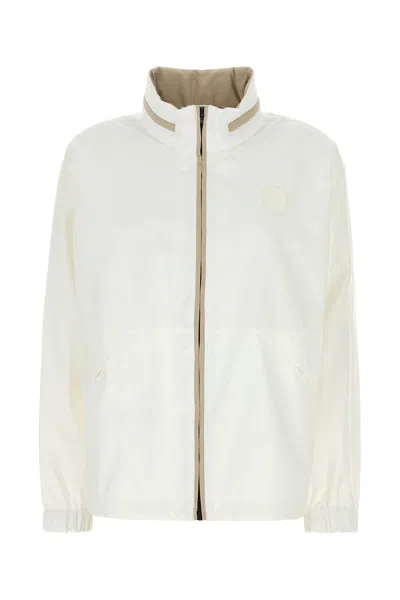 Brunello Cucinelli White Polyester Blend Raincoat