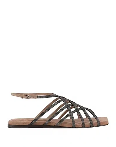 Brunello Cucinelli Imported Sandals In Black
