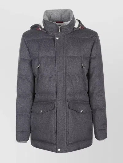 BRUNELLO CUCINELLI INSULATED HOODED QUILTED JACKET