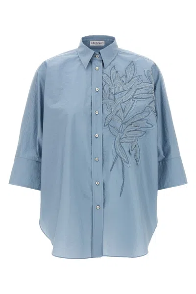BRUNELLO CUCINELLI BRUNELLO CUCINELLI INTARSIA SHIRT