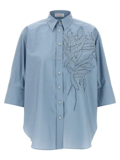 BRUNELLO CUCINELLI INTARSIA SHIRT