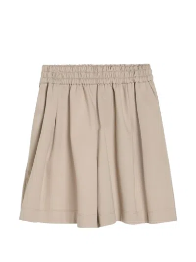 Brunello Cucinelli Kids' Interlock Bermuda Shorts In Neutral