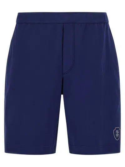 Brunello Cucinelli Interlock Cotton Bermuda Shorts Bermuda And Short Blue