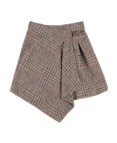 Brunello Cucinelli Irregular Knitted Skirt In Gray