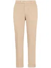 Brunello Cucinelli Men's Garment Dyed Italian Fit Trousers In Brown