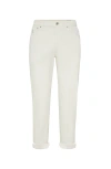 Brunello Cucinelli Stretch Cotton Chino Trousers In White