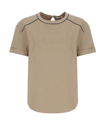 Brunello Cucinelli Item O-neck Short-sleeved T-shirt In Green