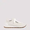 BRUNELLO CUCINELLI IVORY AND WHITE SUEDE SHOES