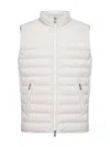 Brunello Cucinelli Ivory Bonded Taffeta Padded Vest In White