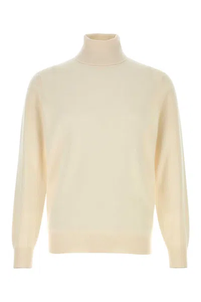 BRUNELLO CUCINELLI IVORY CASHMERE SWEATER