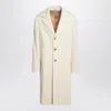 Brunello Cucinelli Ivory Corduroy Coat In Neutral