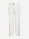 Brunello Cucinelli Tailored White Trousers With Concealed Fastening In Neutral