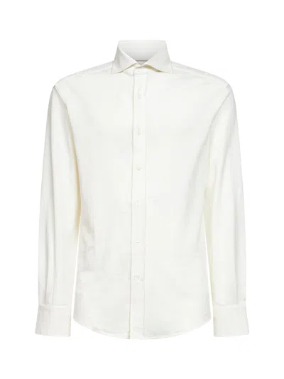Brunello Cucinelli Long Sleeve Regular Fit Shirt Buttoned Cuffs In White