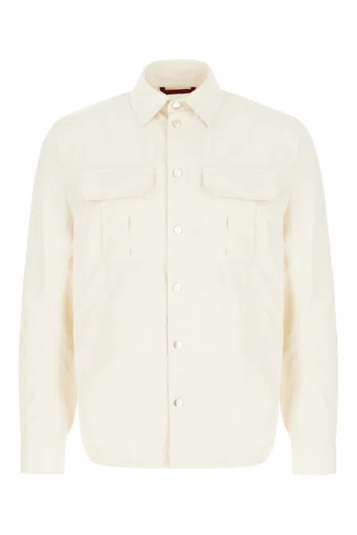 BRUNELLO CUCINELLI IVORY POLYESTER BLEND JACKET