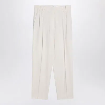 Brunello Cucinelli Ivory Trousers In In Neutral