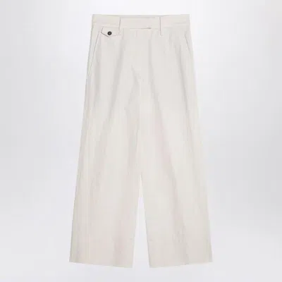 BRUNELLO CUCINELLI BRUNELLO CUCINELLI IVORY TROUSERS IN AND