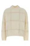 Brunello Cucinelli Ivory Wool Blend Oversize Sweater In Neutral