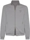Brunello Cucinelli Silk-cotton-nylon Reversible Jacket In Grau