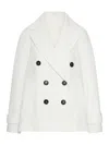 Brunello Cucinelli Linen And Cotton Caban In White
