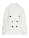 Brunello Cucinelli Linen And Cotton Caban In White