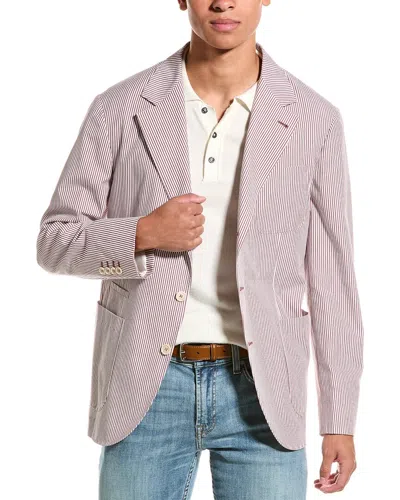 Brunello Cucinelli Stripe Blazer In Neutral